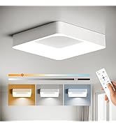 BLNAN 12 Inch Dimmable Flush Mount LED Ceiling Light Fixture with Remote Control, 24W 2400LM 3000...