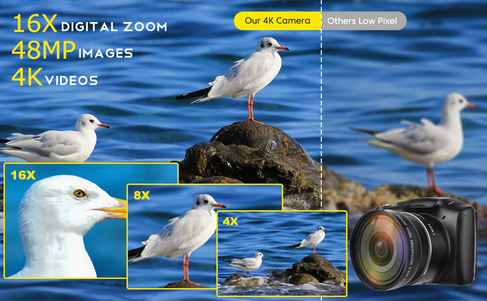 16x digital zoom camera