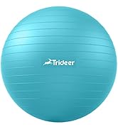 Trideer Extra Thick Yoga Ball Exercise Ball, 5 Sizes Gym Ball, Heavy Duty Ball Chair for Balance,...