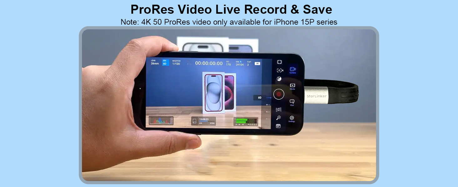 ProRes Video Live Record &amp; Save