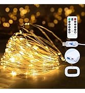 Yooumoga 1Pack LED Fairy String Lights,16ft 50 LED with Remote and Timer, 8 Modes, USB Powered an...
