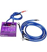 Qiilu Car Voltage Stabilizer, Universal Fuel Saver Voltage Stabilizer Regulator Kit W/ 3 Earth Gr...