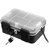 PKLIYH Small Outdoor Electrical Box (Inner 6.7x4x2.5),IP54 Waterproof Extension Cord Cover w/2 Ca...