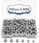 200/350 Pcs Premium Split Shot Fishing Weights Sinkers, Removable Leakproof Fly Fishing Split Sho...