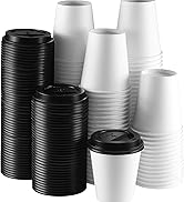 WHITE PAPER CUPS WITH LIDS