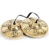 Tibetan Tingsha Cymbals - Om Mane Padme Hum - Meditation Bells for Spiritual Healing &amp; Mindfulnes...