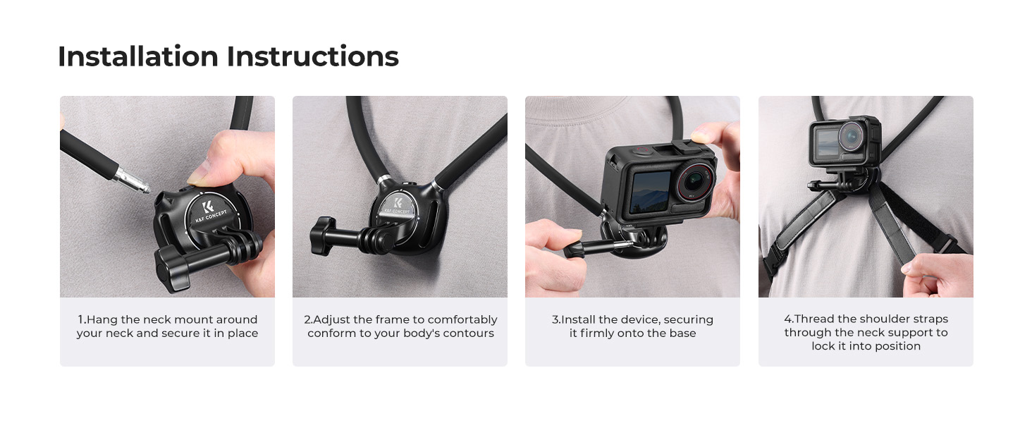 action camera neck mount