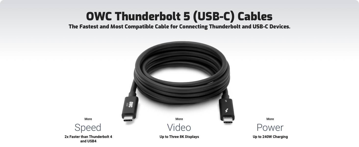 OWC Thunderbolt 5 (USB-C) Cables