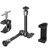 SmallRig Clamp w/ 1/4" and 3/8" Thread Holes, 9.8 Inches Adjustable Friction Power Articulating M...