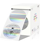 PARLAIM 2 Inch Holographic Sliver Circle Thermal Sticker Printable Round Labels Self-Adhesive Dir...