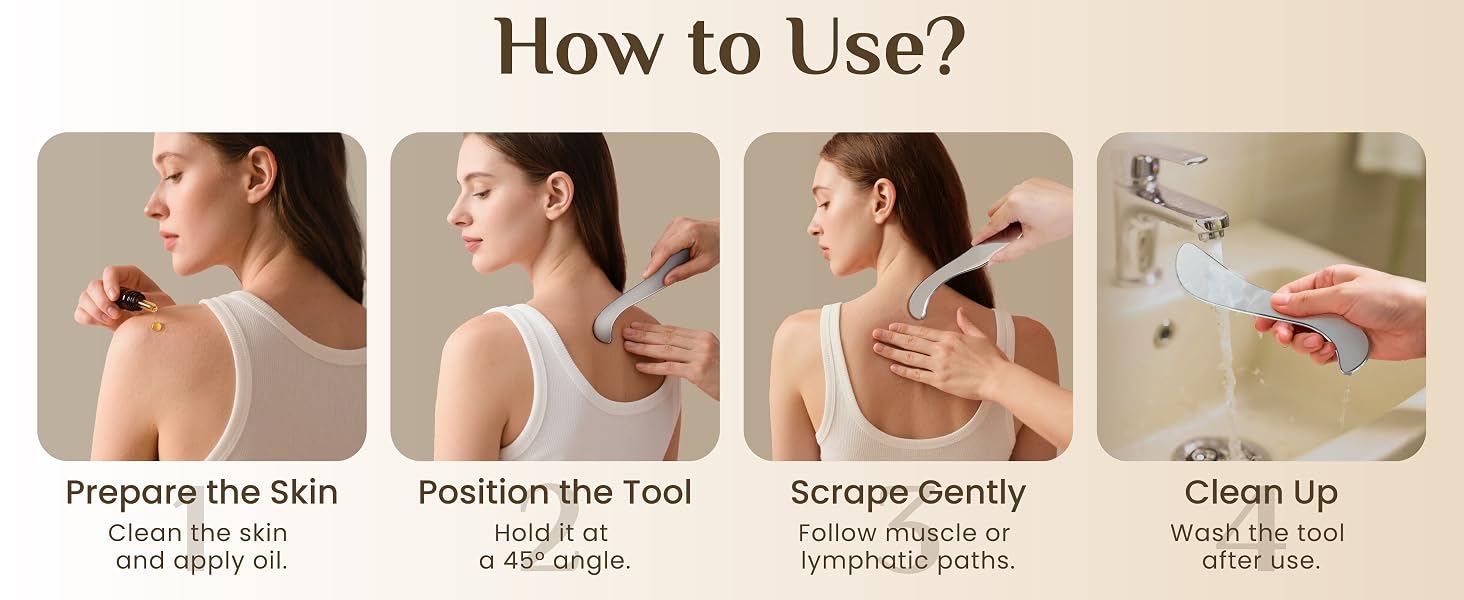 Rena Chris Stainless Steel Body Gua Sha Set