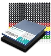 Binditek 120 Pack Binding Covers and Combs kit, includes 50 Pcs Clear 8mil Binding Covers, 20 Pcs...
