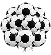 Soccer-Balloons 10PCS 18in Round Soccer Ball Football Balloons Birthday Game Day Sports Themed Pa...