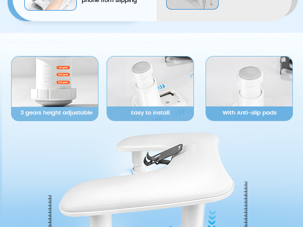 White Manicure Arm Rest for Nails Tech