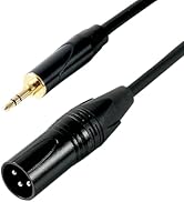 pegcabac 3.5mm to XLR Cable 3FT, 3.5mm 1/8 Inch TRS Stereo Male Plug to XLR Male Jack Microphone ...