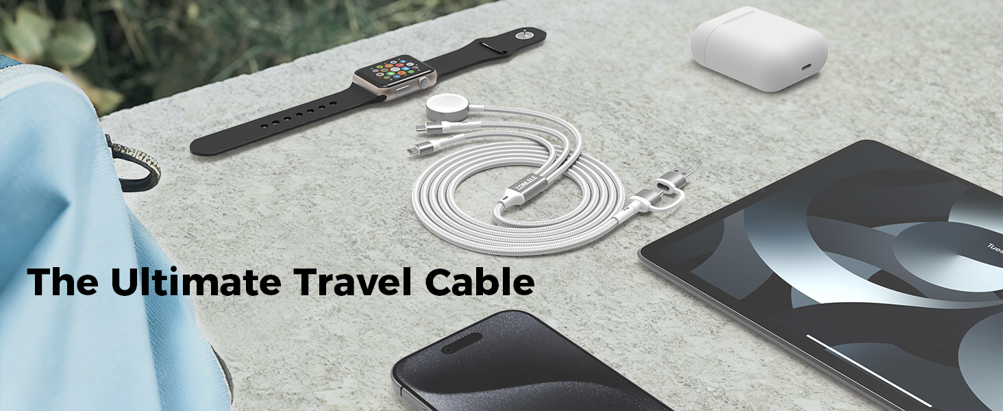 Travel Essentials multi charging cable for apple watch charger