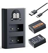 K&amp;F Concept 1300mAh NP-W126 NP-W126S Battery and Charger for Fujifilm XM5, X100VI, X100V, XS10, X...