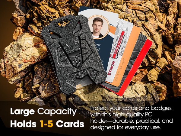 Large Capacity Holds 1-5 Cards