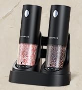 Salt and Pepper Grinders with Charging Base