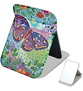 JISHSHAY Diamond Painting Mirror Diamond Art Vanity Mirror Gem Art Folding Mirror Gem Painting Ma...