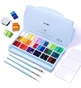 HIMI Gouache Paint Set, 36 Colors x 12ml Twin Jelly Cup Design with 3 Paint Brushes and a Palette...