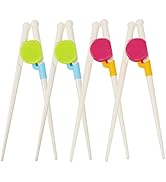 Kidsfantasy 4 Pairs Kid Chopsticks, Training Chopsticks Set Learning Chopstick Detachable for Beg...