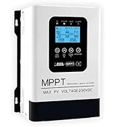60A MPPT Solar Charge Controller,12V/24V/36V/48V/60V/72V/84V/96V Solar Battery Regulator PV Max 2...
