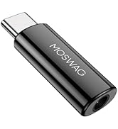 MOSWAG USB C to 3.5mm Audio Headphone Adapter, Typc C to 3.5mm Aux Adapter Zinc Alloy Adapter Com...