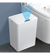 Anborry Automatic Trash Can 3.5 Gallon Bathroom Touchless Motion Sensor Small Garbage Can with Li...