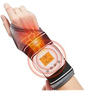 CAMECO Cordless Wrist Massager for Pain Relief, 3000mAh Wrist Heating Pad with Massage for Carpal...