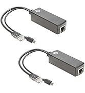 UCTRONICS for Raspberry Pi PoE Splitter 5V [2-Pack] - Active PoE to Micro USB Adapter, IEEE 802.3...