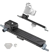 Leftfoto Precise Stable Geared Macro Focusing Rail Slider,Bidirectional Adjustment for Close-up S...
