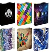 6 Pack Stretchable Book Covers, Jumbo Book Sleeves for Hardcover Books Textbooks up to 9 x 11 Inc...