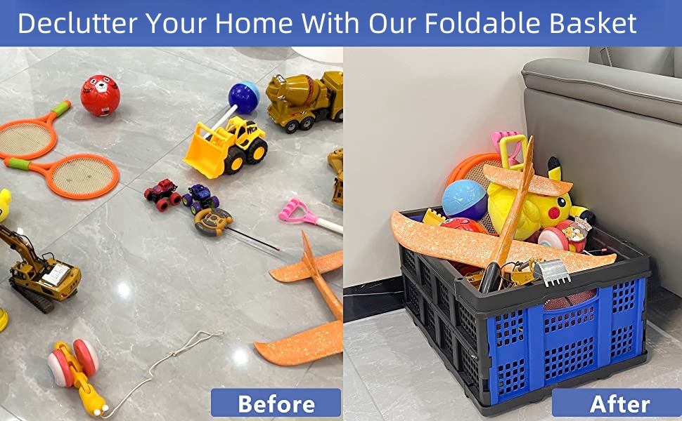 declutter your home with our foldable basket