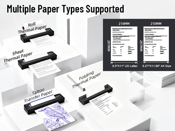 US Letter Thermal Paper Printer
