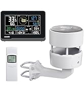 ECOWITT Weather Station WS3912, Includes WS3910 Indoor 7.5'' LCD Display with CO2 Detector Sensor...
