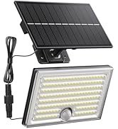 ONLYWIN Mini Solar Light with Motion Sensor,170-LED Lensed Cool White Floodlight IP65 Waterproof,...