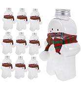 VILLCASE 10sets Christmas Gingerbread Man Reusable Bottles -Portable Plastic Candy Jars with Lids...