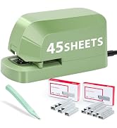 Electric Stapler for Desk Value Pack, 45 Sheet Capacity, Includes 1500 Staples &amp; Staple Remover, ...