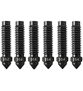 HzdaDeve 6PCS 0.2MM 0.4MM 0.6MM 0.8MM Hardened Nozzles for Centauri Carbon Stainless Steel Nozzle...