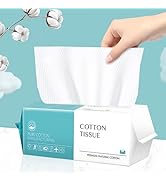 Disposable Face Towel 100 Count, Soft Cotton Facial Dry Wipes, Multi-Purpose for Skin Care, Makeu...