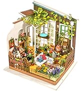 Rolife Dollhouse DIY Miniature Set Garden House LED Model Building Kit Hobby CraftHome Decor-Chri...