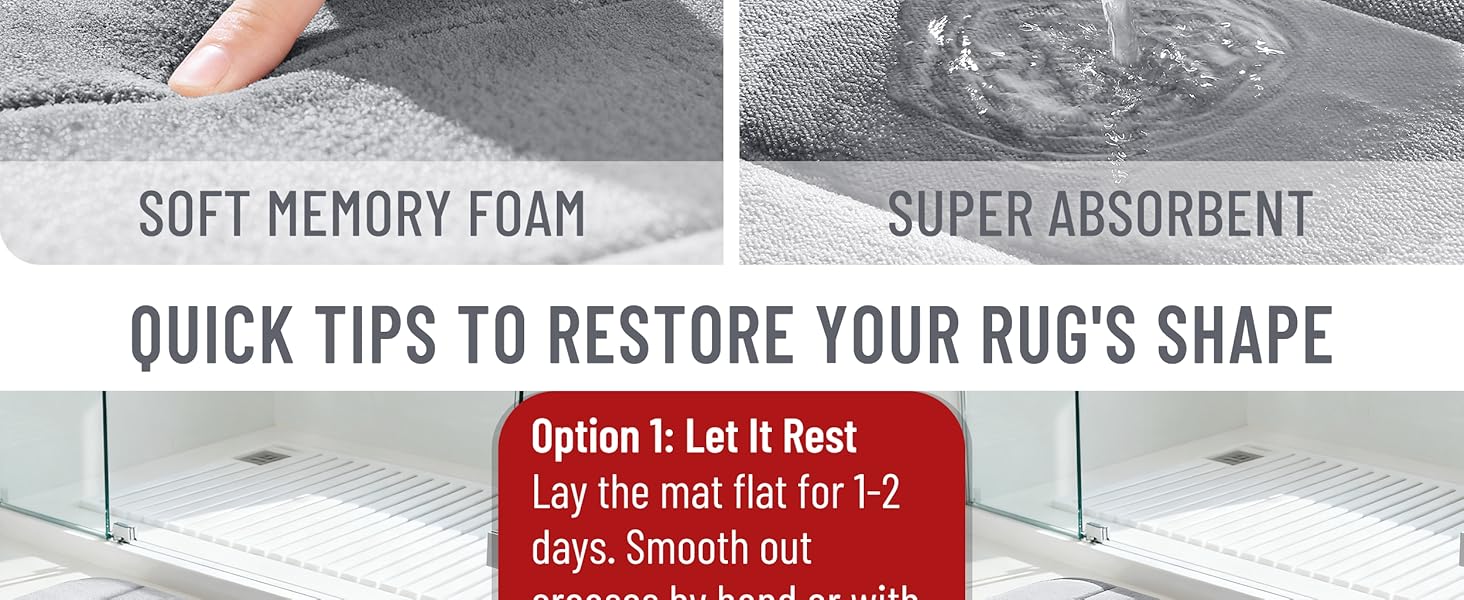 Super Soft Absorbent Bathroom Rugs