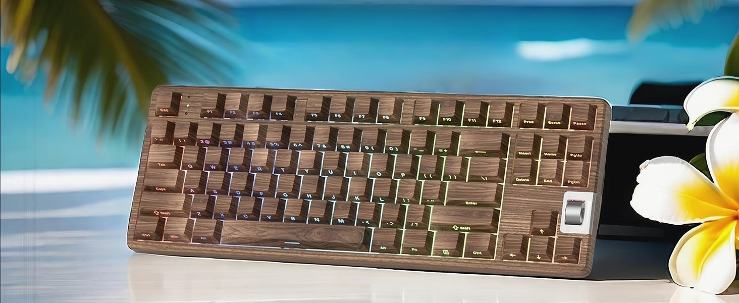 womier wood keyboard