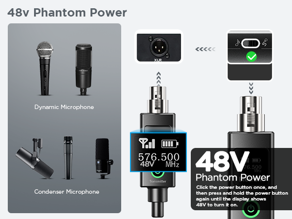 XLR Microphone wireless microphone audio transmitter and receiver wireless microphones systems