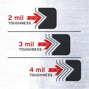 2 or 3 or 4 mil thickness