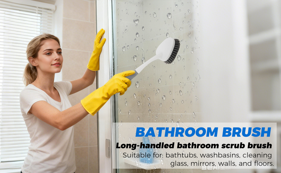 tub cleaner brush bathroom cleaner brush scrub brush for shower cleaning brushes for household use