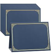 SUNEE 10 Packs Navy Blue Certificate Holders, 250gsm, for 8.5x11 Award Certificates, Certificate ...