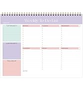 Weekly To Do List Notepad, Undated Planner with 52 Sheets (8.5''x11''), Desk Weekly Planner for W...