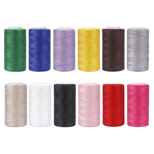 12 Colors of Polyester Sewing Threads Set